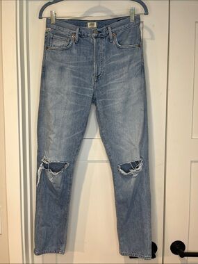 Citizens Of Humanity Liya Light Blue High Rise Slim Straight Jeans